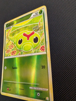 Pokemon TCG Caterpie 57/123 Heartgold & Soulsilver Reverse Holo - Image 3