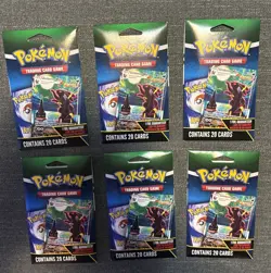 Pokemon TCG Umbreon VMAX 20 Card Pack Walmart Exclusive Mystery Repack Lot Of 6 - Image 1