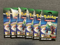 Pokemon TCG Umbreon VMAX 20 Card Pack Walmart Exclusive Mystery Repack Lot Of 6 - Image 3