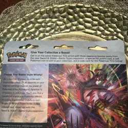 Pokemon TCG: Sword & Shield Battle Styles Blister Pack with 3 Booster Pks Eevee 820650808227 - Image 3