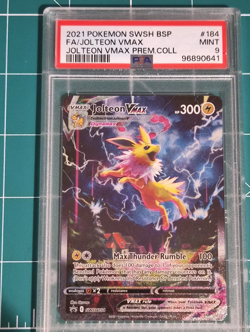 Pokemon 2021 Jolteon VMAX SWSH184 SWSH Promo Holo Full Art PSA 9 - Image 1