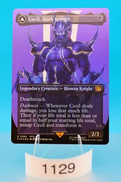 MTG Cecil, Dark Knight (Borderless) Final Fantasy Foil #380 - Image 1