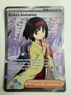 Pokemon TCG Erika's Invitation Scarlet & Violet 151 Ultra Rare Full Art 196/165 - Image 1
