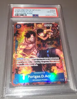 2025 One Piece Portgas D Ace OP10 English Treasure Rare Psa Gem Mint 10 - Image 1