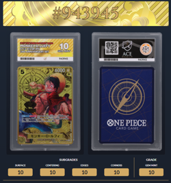 ACE 10 Monkey D. Luffy ST13-015 2nd Anniversary Japanese ONE PIECE Perfect Subs - Image 4