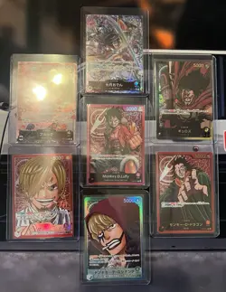 One Piece CCG Leader Bundle Lot of 7 Cards All NM Never Played - Image 1