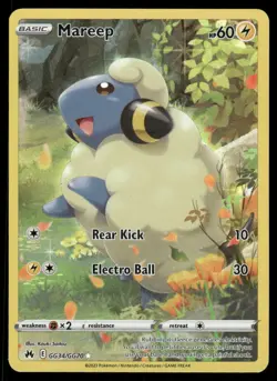 Pokemon Cards Mareep GG34/GG70 Crown Zenith Galarian Gallery Holo NM - Image 1