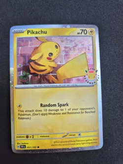 Pokemon 30th Anniversary 2026 Pikachu 051/162 Swirl Cosmo Holo Eng NM - Image 1