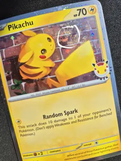 Pokemon 30th Anniversary 2026 Pikachu 051/162 Swirl Cosmo Holo Eng NM - Image 4
