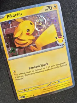 Pokemon 30th Anniversary 2026 Pikachu 051/162 Swirl Cosmo Holo Eng NM - Image 5