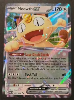 Meowth ex 062/088 Me03: Perfect Order Holo Pokemon - Image 1