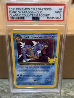 2021 POKEMON CELEBRATIONS CLASSIC COLLECTION #8 DARK GYARADOS-HOLO PSA 9 - Image 1