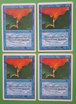 Magic the Gathering Unlimited INVISIBILITY X 4 LP/EX C Vintage 1993 PLAYSET! - Image 1