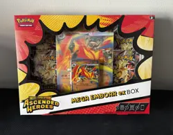 POKEMON MEGA EVOLUTION ASCENDED HEROES MEGA EMBOAR EX PROMO BOX - Image 1