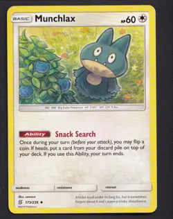 Munchlax 173/236 Uncommon Unified Minds Pokemon LP - Image 1