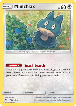 Munchlax 173/236 Uncommon Unified Minds Pokemon LP - Image 4