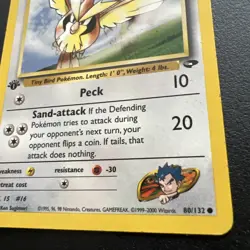 Koga’s Pidgey 1st Edition Gym Challenge 80/132 WOTC Vintage Pokemon - Image 4