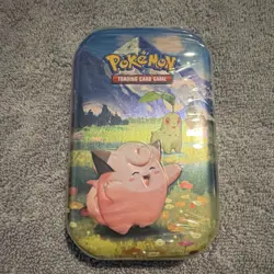 Pokemon Mega Evolution—Ascended Heroes Tin Clefairy Chikorita Pokemon TCG - Image 1