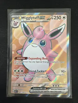Wigglytuff ex 187/165 Ultra Rare Full Art Holo Pokemon Scarlet & Violet 151 EX - Image 1