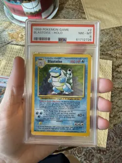 1999 Pokemon Base Set Blastoise Holo 2/102 PSA 8 NM-MT Unlimited WOTC Vintage - Image 1