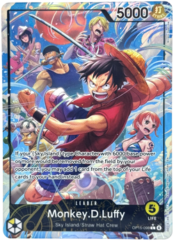 One Piece Monkey D. Luffy Adventure on Kami's Island OP15-098 English Leader - Image 1