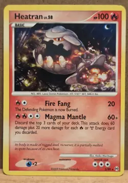 Heatran Pokemon Arceus 3/99 Rare Holo NM - ungraded Pokemon Card - Image 1