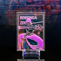 Roronoa Zoro Premium Clear Acrylic Card One Piece CCG Redemption Prize - Image 1