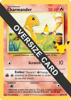 Charmander 46/102 Pokemon Jumbo Oversized Card - NM - Image 1