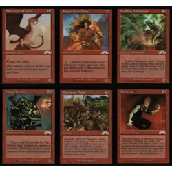 Vtg 90s MTG Exodus Set Red Uncommon Card 1998 Bundle Lot Magic the Gathering EXO - Image 1