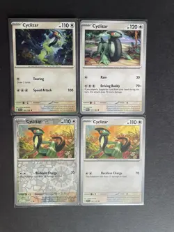 Cyclizar 4-card lot Scarlet & Violet HOLO+Reverse HOLO commons+more - ships PWE - Image 1