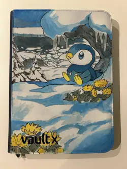 Piplup Full Cover Painted 9 Pocket VaultX Card Binder - Image 1
