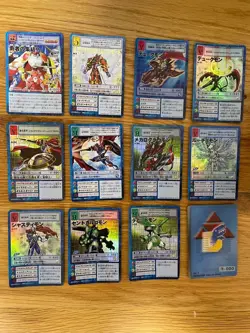 Digimon Authentic 12 Card Set Old Digimon Card Game Trading Card Bundle - Image 1