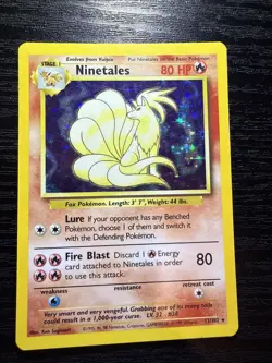 Pokemon TCG Ninetales Base Set 12/102 WotC Vintage 1999 Holo Rare - Image 1