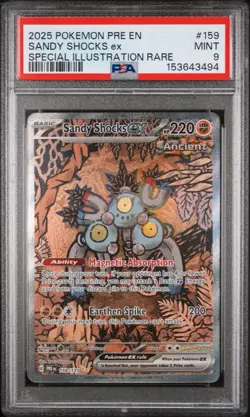 PSA 9 - Pokemon Prismatic Evolutions Sandy Shocks EX Special Illustration Rare - Image 1