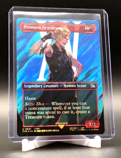 Prompto Argentum MTG Final Fantasy Uncommon Borderless Surge Foil Showcase #537 - Image 1