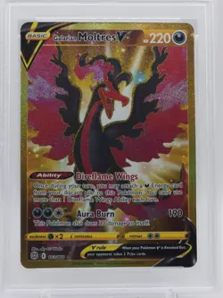 PSA 10 2022 Pokemon TCG SWSH Brilliant Stars Galarian Moltres V FA #183 Gold SR - Image 2