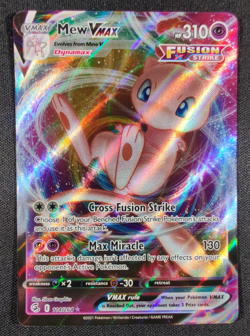 2021 Pokemon Fusion Strike SWSH08 Mew VMAX #114 Full Art Holo Mint - Image 1