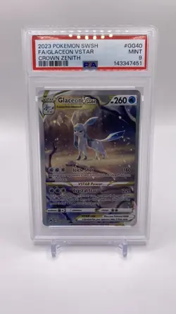 Pokemon Glaceon VSTAR GG40/GG70 Crown Zenith Holo Ultra Rare PSA 9 - Image 1
