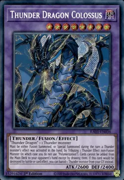 Thunder Dragon Colossus - Secret Rare 1st Edition RA03-EN036 - NM - YuGiOh - Image 1