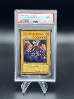 Red-Eyes B. Dragon Yugioh 2003 SDJ-001 Ultra Rare 1st Edition PSA 8 - Image 1