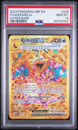 Pokemon Charizard EX 228/197 Obsidian Flames Hyper Rare Graded PSA 10 Gem Mint - Image 1