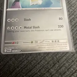 Pokemon Aegislash 58/88 Reverse Holo Error Words From Other Card On Top Miscut - Image 3