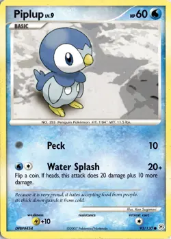 Piplup 93/130 Diamond and Pearl Pokemon Card TCG - Image 1