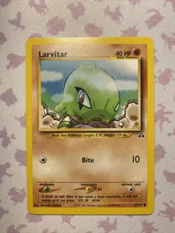Pokemon Neo Discovery Larvitar Common Card 57/75 NM - Image 1