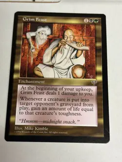 Grim Feast Mirage NM Black Green Rare MAGIC THE GATHERING MTG CARD - Image 2