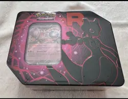 Ships Same Day NEW SEALED POKEMON TCG S&V MEWTWO DESTINED RIVALS TEAM ROCKET TIN - Image 1