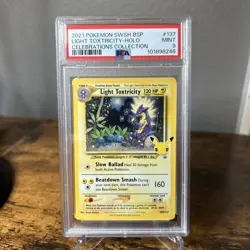 Light Toxtricity Holo PSA 9 - 2021 Pokemon SWSH Black Star Promo Celebrations - Image 1