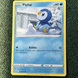 035/172 Piplup Common Pokemon TCG Brilliant Stars - Image 1
