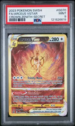 Pokemon Arceus Vstar Secret Rare Crown Zenith GG70/GG70 PSA 9 Mint - Image 1