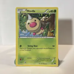 Pokemon Weedle 001/012 McDonald's 2014 Holo Promo - MP - Image 1